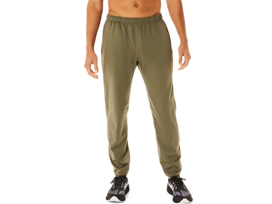 ASICS Men's Mantle Green Brushed Knit Pant - Comfortable Athletic Joggers