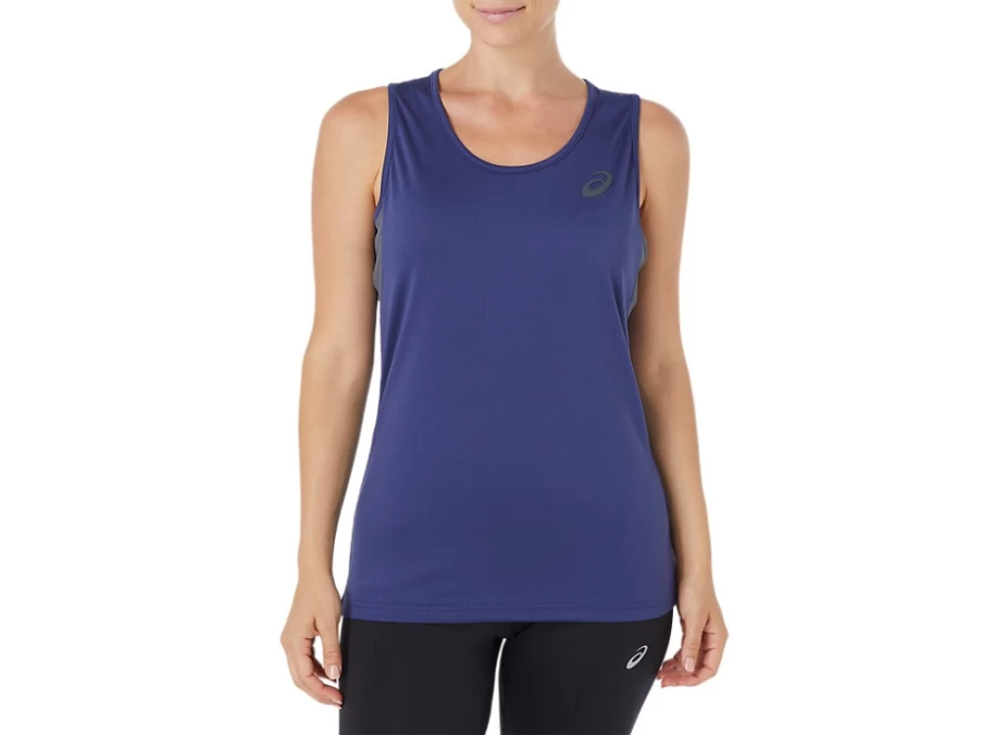 ASICS Women's Performance Singlet - Indigo Blue Athletic Tank Top for Running & Training