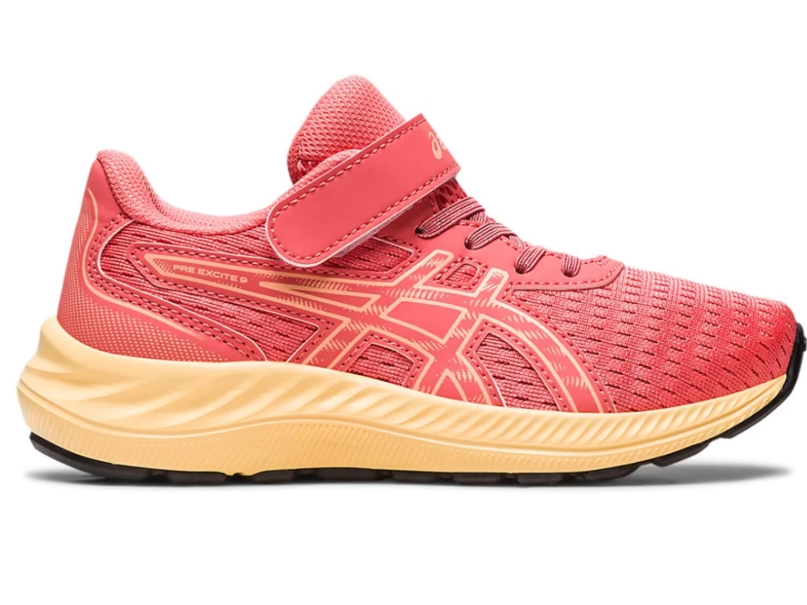ASICS Kids Pre Excite 9 Ps Running Shoes in Papaya/Summer Dune