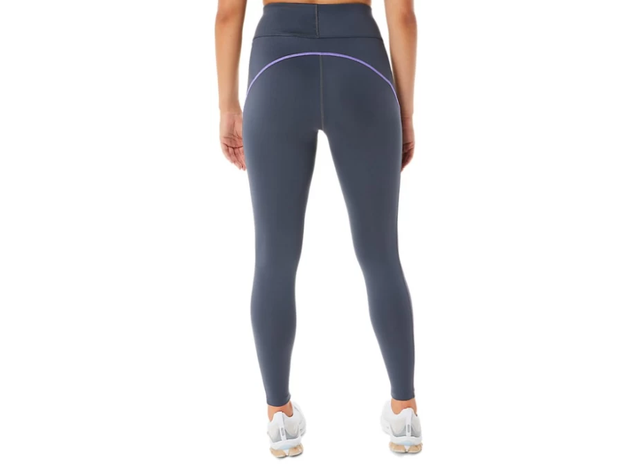 ASICS Women's Carrier Grey Mesh Panel Training Tight – Breathable Workout Leggings