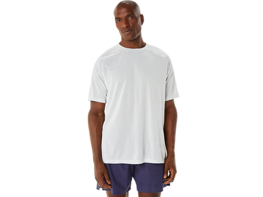 ASICS Men's Glacier Grey Jacquard Short Sleeve Active Top
