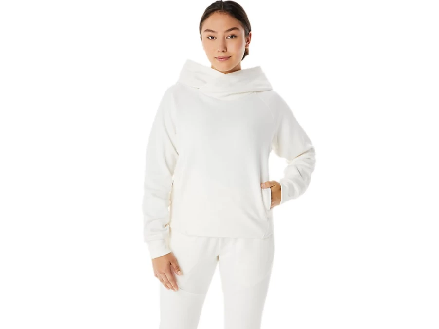 ASICS Women's Cream Mobility Knit Pullover Hoodie