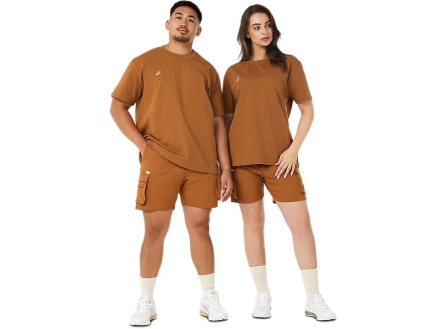 ASICS Men's Basic Tee in Caramel - Comfortable Casual T-Shirt