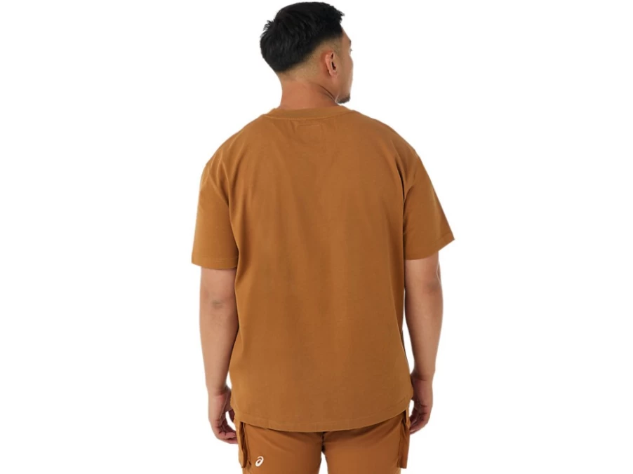 ASICS Men's Basic Tee in Caramel - Comfortable Casual T-Shirt
