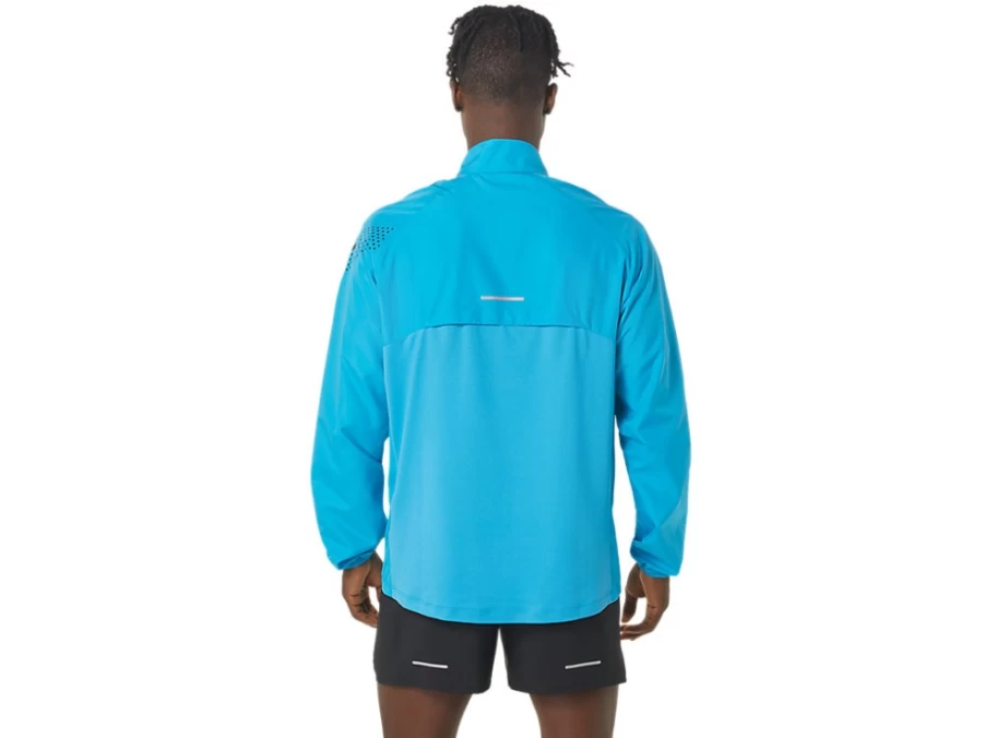 ASICS Men's Island Blue Icon Jacket - Lightweight Athletic Windbreaker