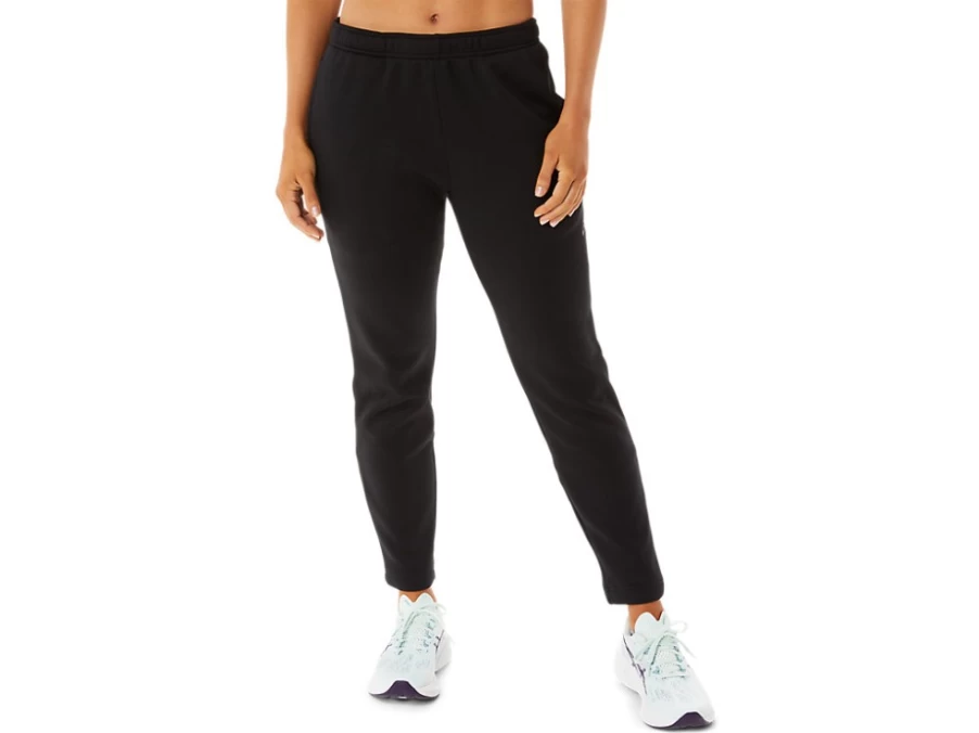 ASICS Women's Performance Black Brushed Knit Pants - Comfortable Athletic Lounge Wear