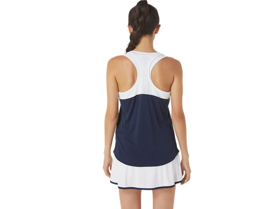 ASICS Women's Court Tank Top - Midnight/Brilliant White Tennis Apparel