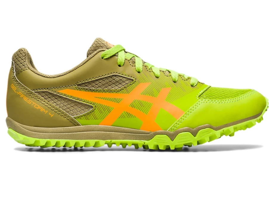 ASICS Kids Gel-Firestorm 4 Running Shoes in Lime Zest/Orange Pop
