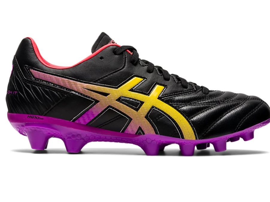 ASICS Men's Lethal Flash It 2 Heat Seeker Soccer Cleats - Black/Vibrant Yellow