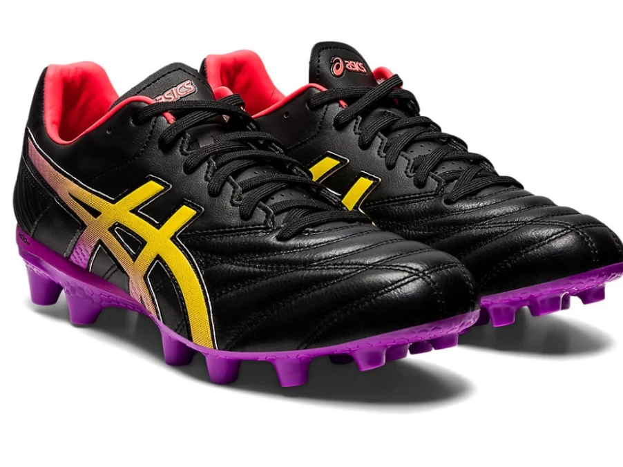 ASICS Men's Lethal Flash It 2 Heat Seeker Soccer Cleats - Black/Vibrant Yellow