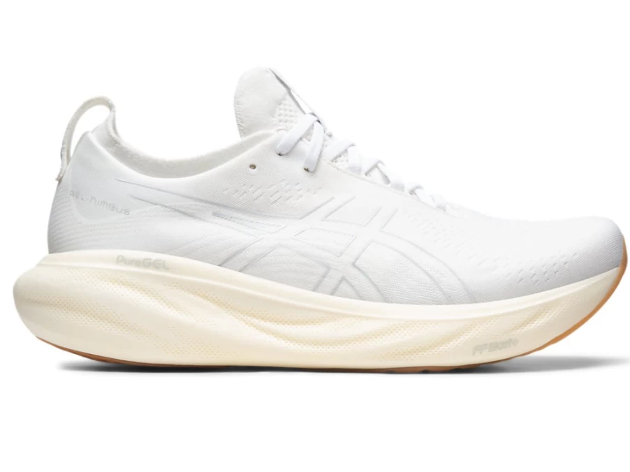 ASICS Gel-Nimbus 25 Men's Running Shoes - White/White - Premium Cushioning for Comfort & Support