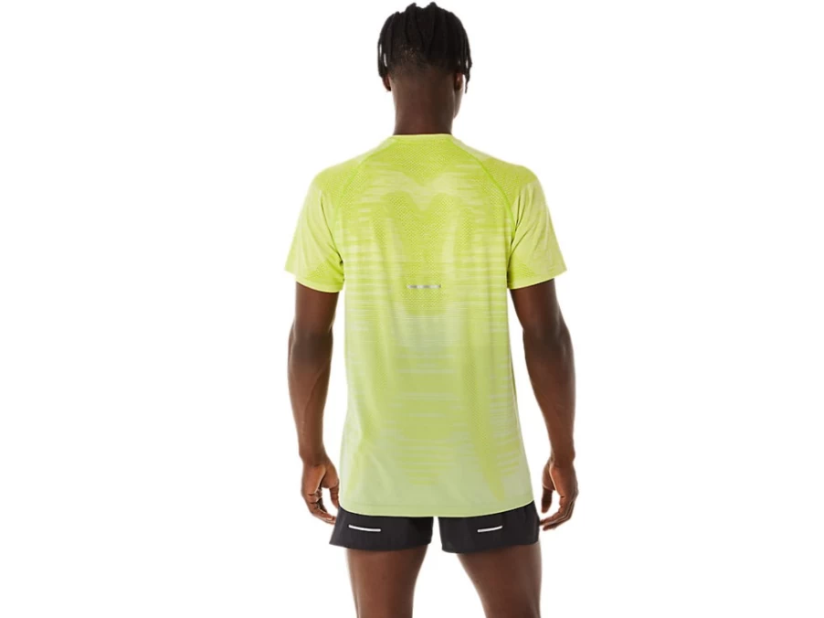 ASICS Men's Light Sage & Lime Zest Seamless Short Sleeve Top