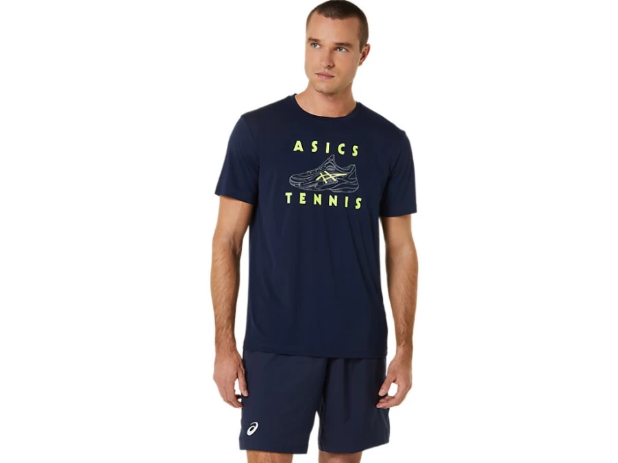 ASICS Men's Midnight Court Shoes Graphic Tee - Stylish Tennis-Inspired T-Shirt
