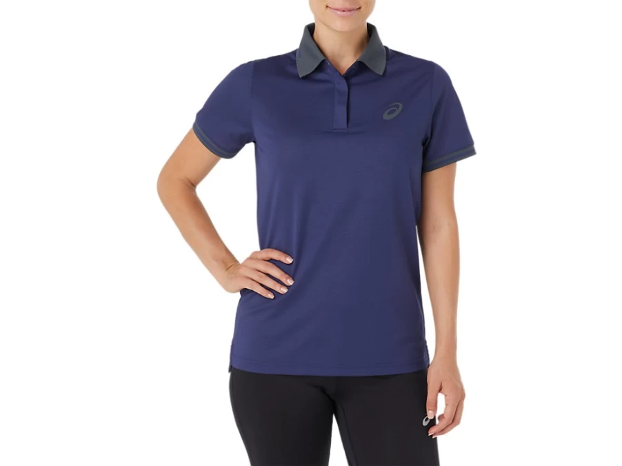 ASICS Women's Performance Polo Shirt in Indigo Blue