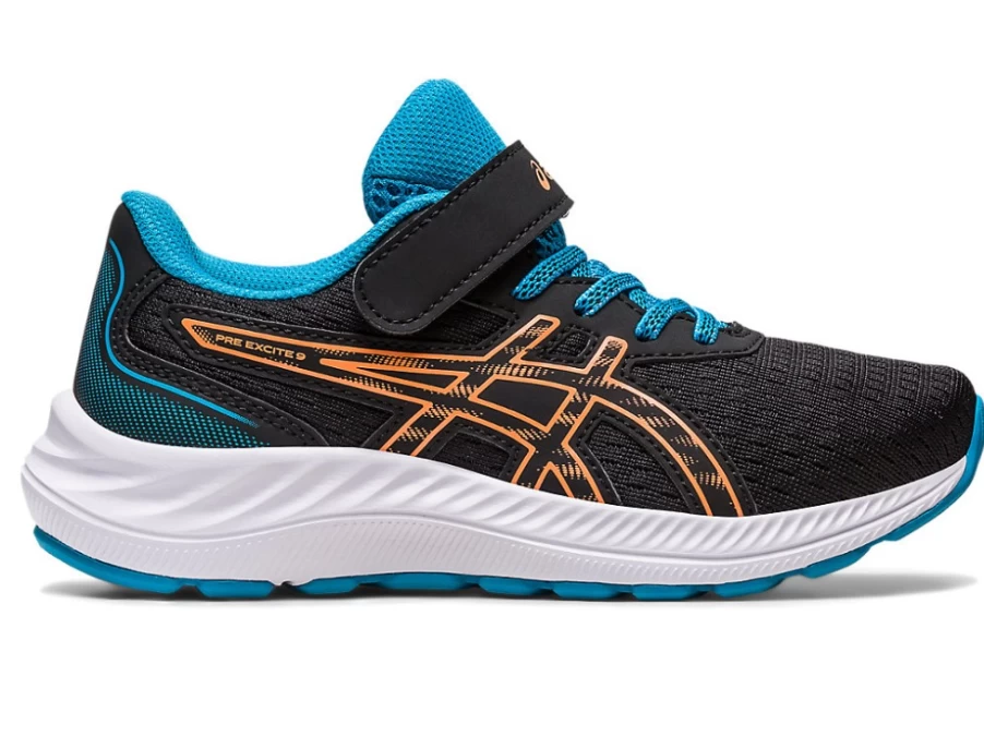 ASICS Kids Pre Excite 9 PS Running Shoes - Black/Sun Peach