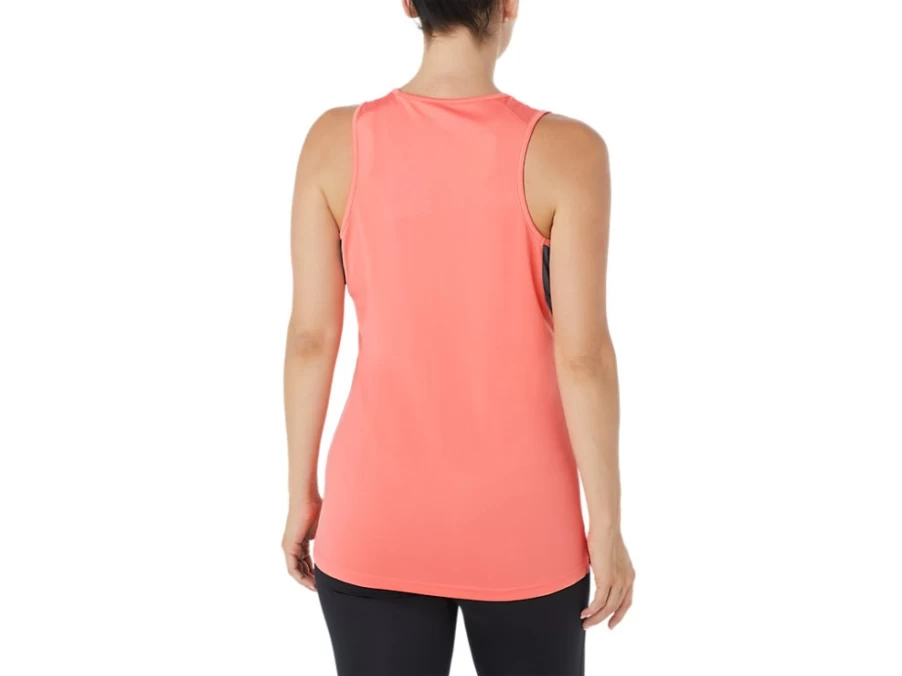 ASICS Women's Performance Singlet in Papaya Color for Running & Athletic Wear