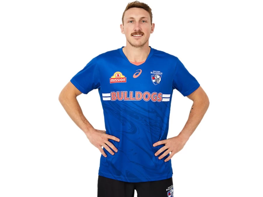 ASICS Men's Electric Blue Western Bulldogs Training Tee - Official Team Apparel