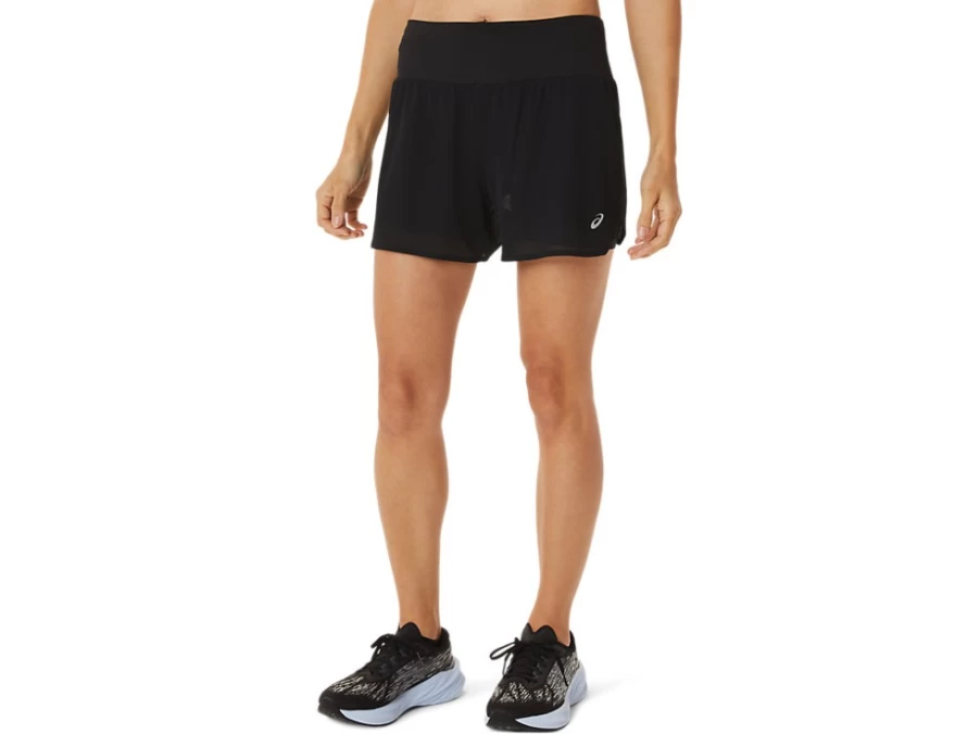ASICS Womens Ventilate 2-N-1 3.5 Inch Short in Performance Black - Breathable Running Shorts