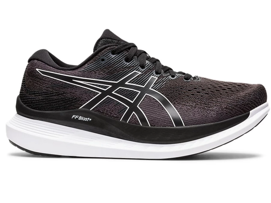 ASICS Women's Glideride 3 (D Wide) Running Shoes - Black/White