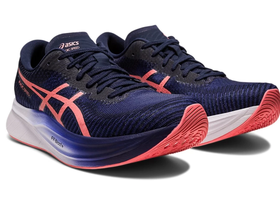 ASICS Women's Magic Speed 2 Running Shoes - Indigo Blue/Papaya