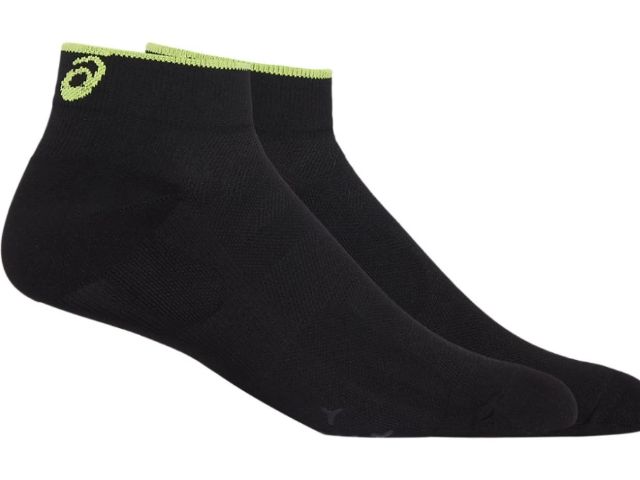 ASICS Men's Pro-Fit Ankle Socks - Performance Black/Lime Zest, Athletic Running Socks