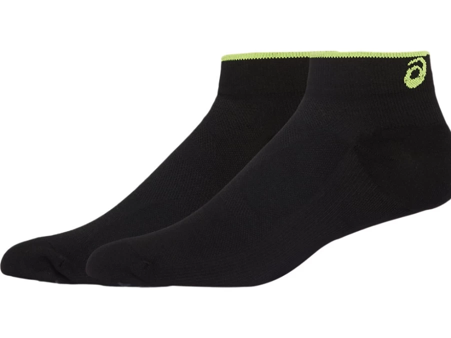 ASICS Men's Pro-Fit Ankle Socks - Performance Black/Lime Zest, Athletic Running Socks