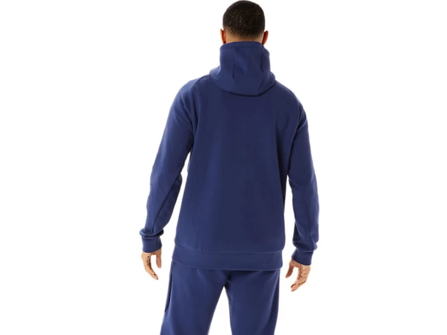 ASICS Men's Deep Ocean Mobility Knit Hoodie - Stretchable Comfort Fit Running Jacket
