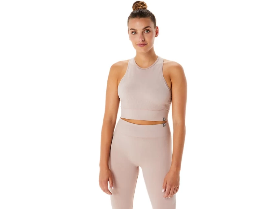 ASICS Womens Nagino Flex Seamless Bra in Fawn - Comfortable Supportive Sports Bra