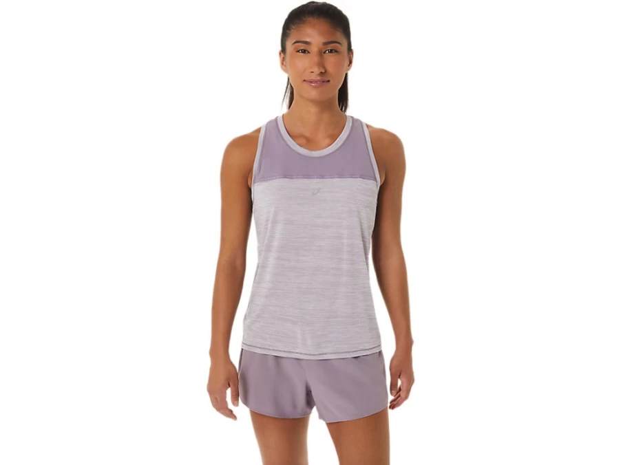 ASICS Women's Race Tank Top - Violet Quartz/Summer Dune - Lightweight Running Shirt
