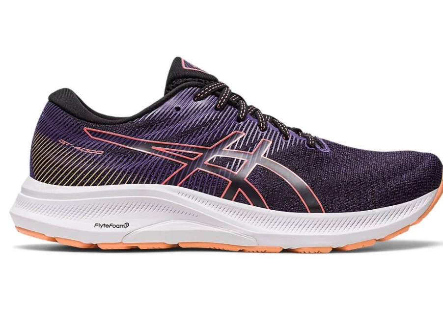 ASICS GT-4000 3 (D Wide) Women's Running Shoes - Black/Papaya