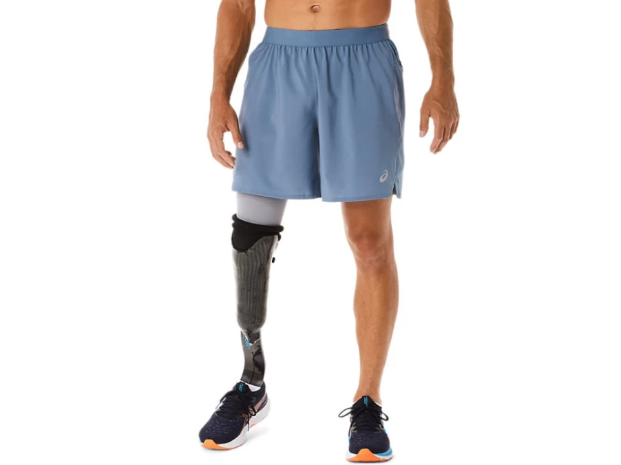 ASICS Men's Steel Blue 7-Inch Running Shorts - Road Collection