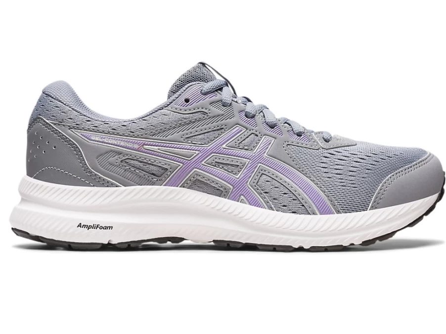 ASICS Women's Gel-Contend 8 Running Shoes - D Wide Width, Sheet Rock/Digital Violet