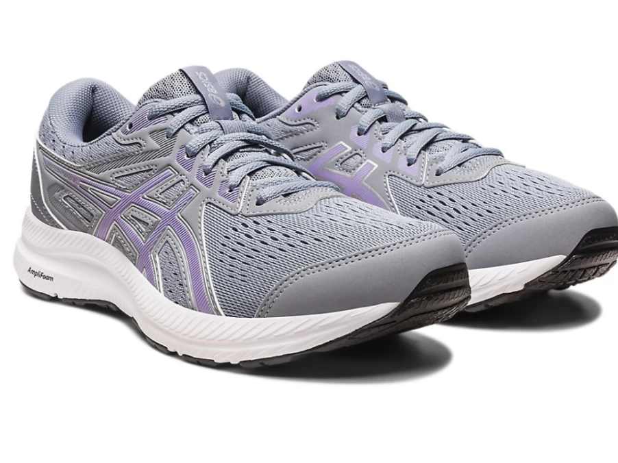 ASICS Women's Gel-Contend 8 Running Shoes - D Wide Width, Sheet Rock/Digital Violet