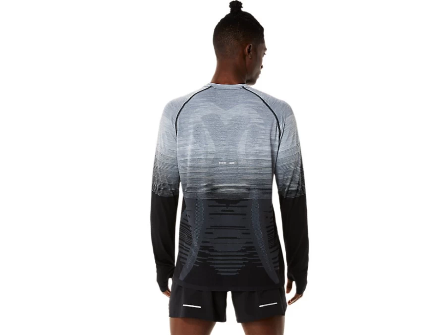 ASICS Men's Performance Black/Carrier Grey Seamless Long Sleeve Top