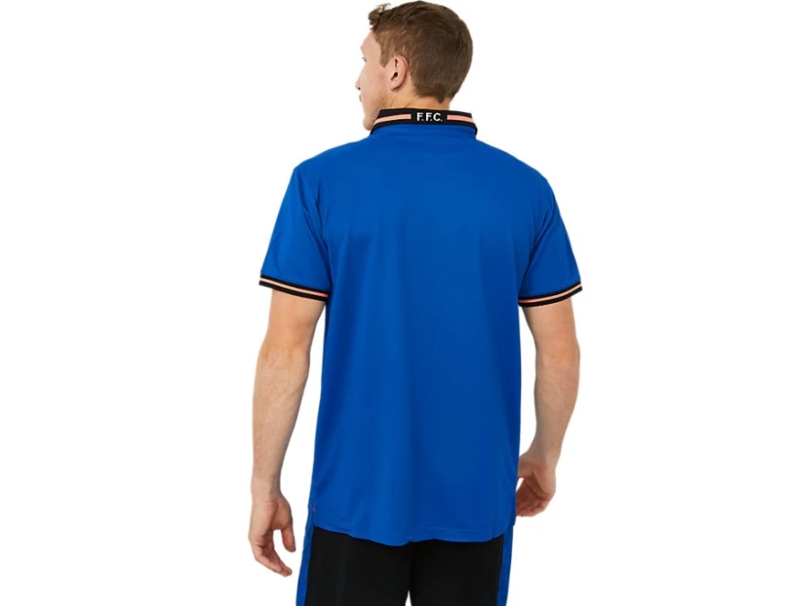 ASICS Men's Electric Blue Western Bulldogs Media Polo Shirt