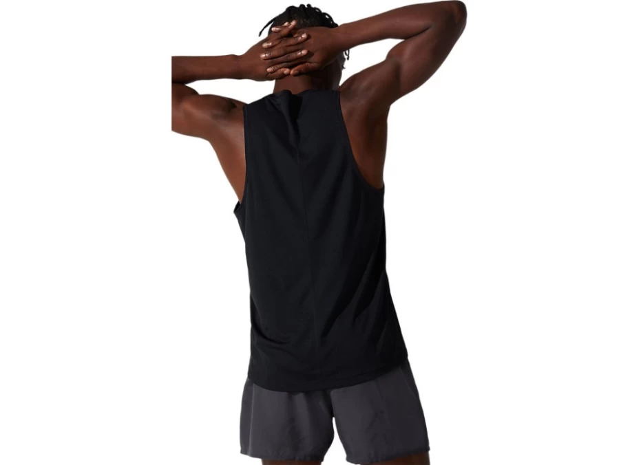 ASICS Men's Performance Black Silver Singlet