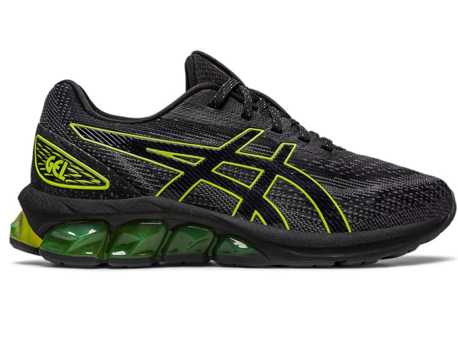 ASICS Kids Gel-Quantum 180 VII GS Running Shoes - Black/Neon Lime