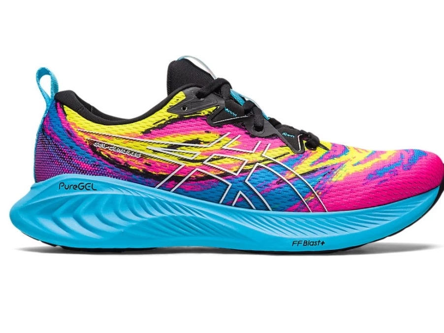 ASICS Men's Gel-Cumulus 25 Running Shoes - Aquarium/Vibrant Yellow Colour Injection