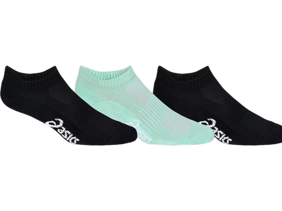 ASICS Men's Pace Low Sock 3-Pack - Performance Black/Mint Tint Athletic Socks