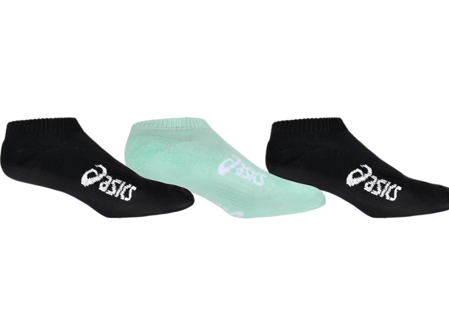 ASICS Men's Pace Low Sock 3-Pack - Performance Black/Mint Tint Athletic Socks