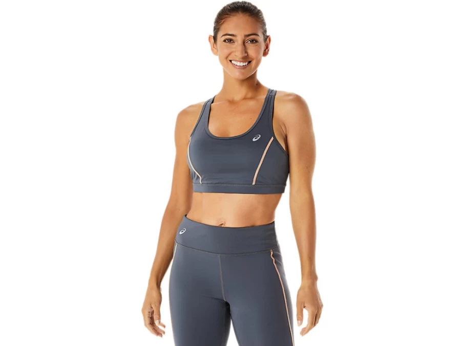 ASICS Women's Training Core Bra in Carrier Grey for Support & Comfort