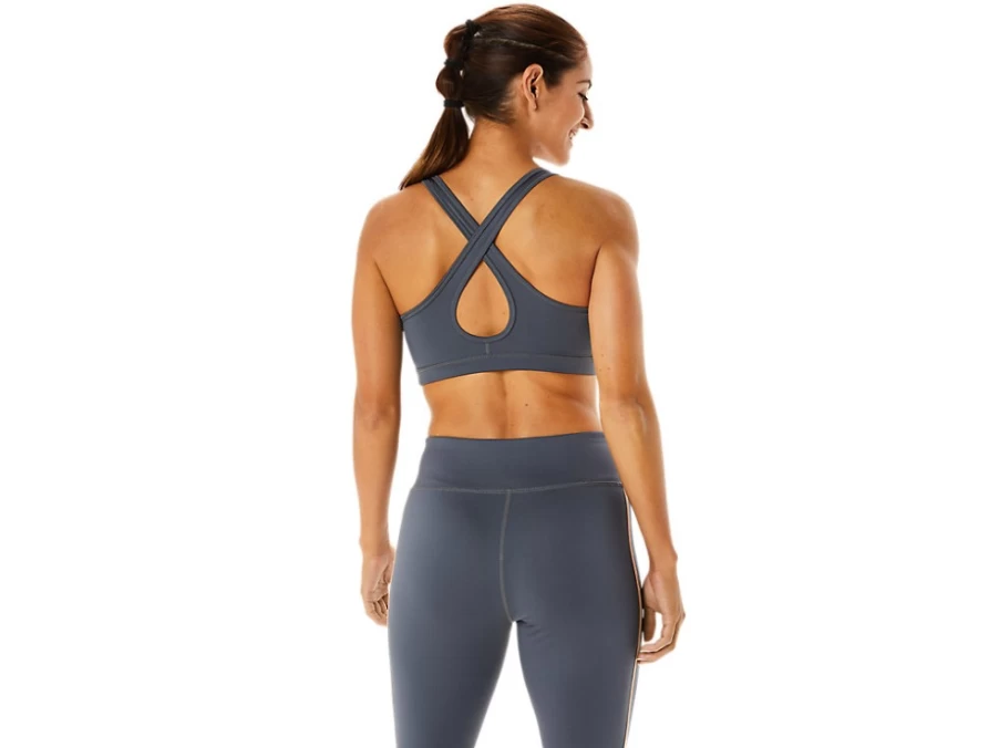 ASICS Women's Training Core Bra in Carrier Grey for Support & Comfort
