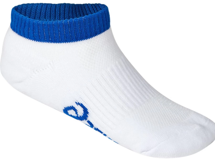 ASICS Kids Pace Low Socks - Brilliant White/Illusion Blue Athletic Socks for Children