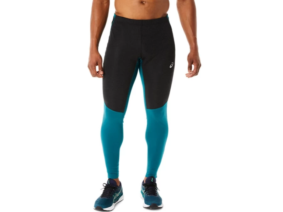 ASICS Men's Winter Run Tight in Velvet Pine/Performance Black for Cold Weather Training