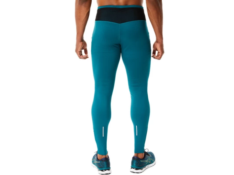 ASICS Men's Winter Run Tight in Velvet Pine/Performance Black for Cold Weather Training
