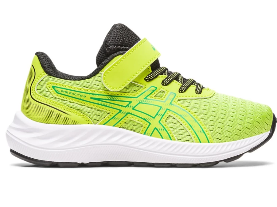 ASICS Kids Pre Excite 9 PS Running Shoes in Lime Zest/Cilantro