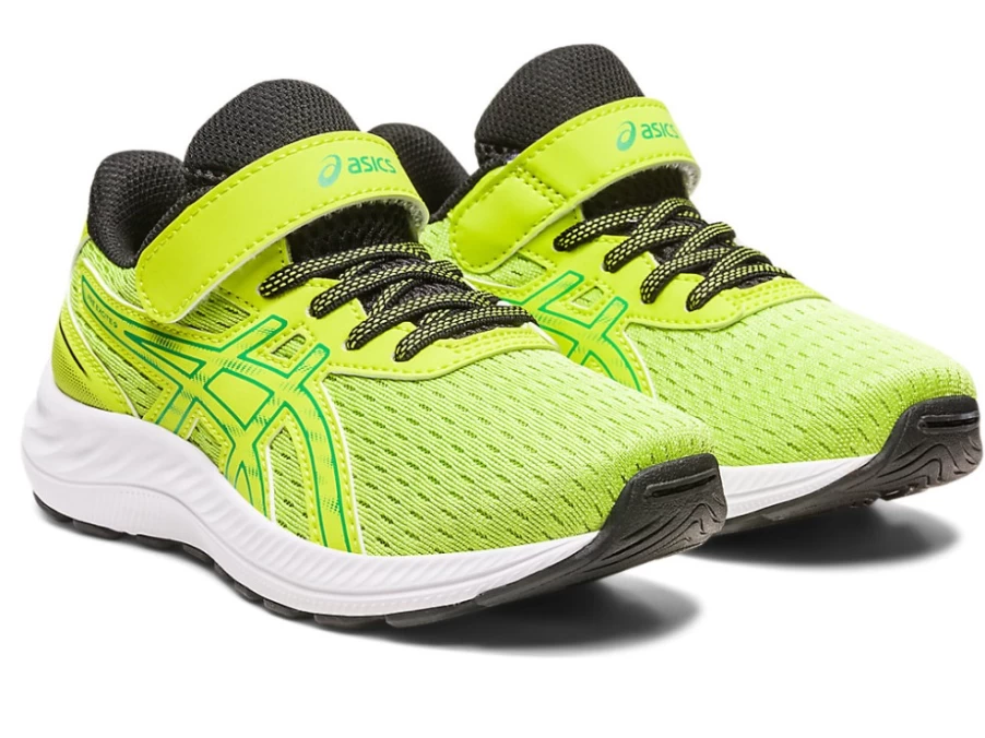 ASICS Kids Pre Excite 9 PS Running Shoes in Lime Zest/Cilantro