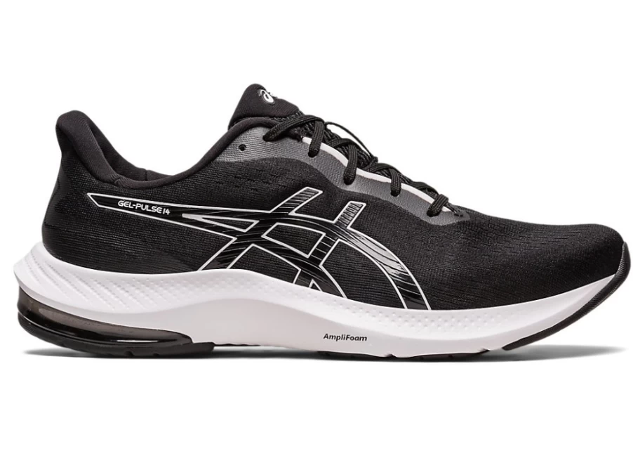 ASICS Gel-Pulse 14 (2E Wide) Running Shoes for Men - Black/White