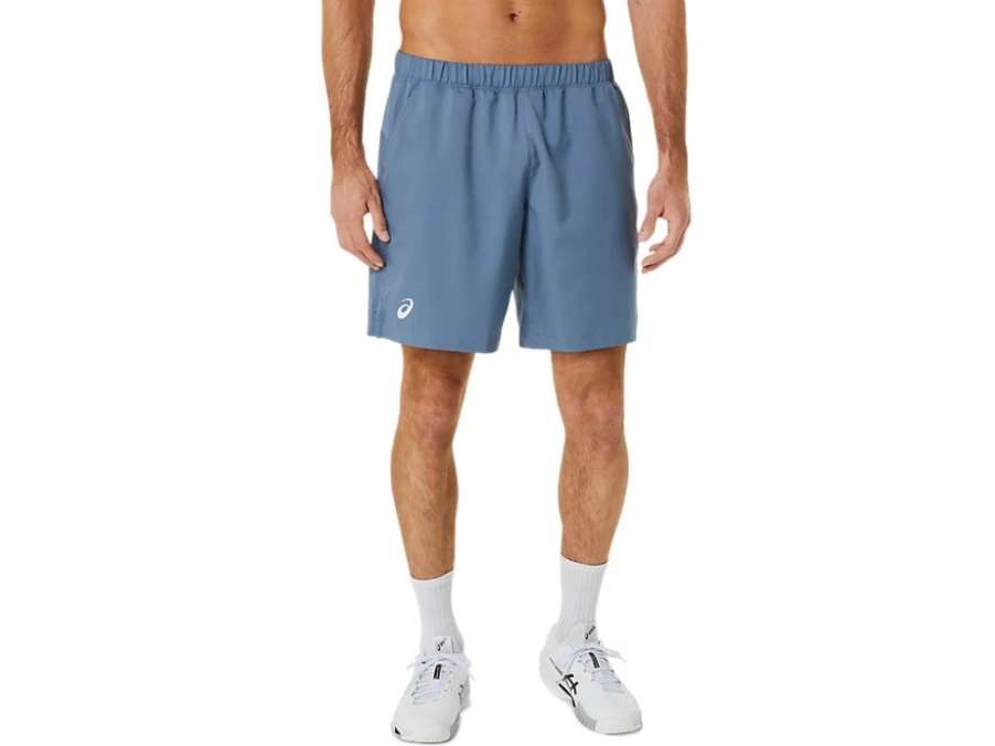 ASICS Men's Court 9 Inch Shorts in Steel Blue - Athletic Tennis Shorts for Men