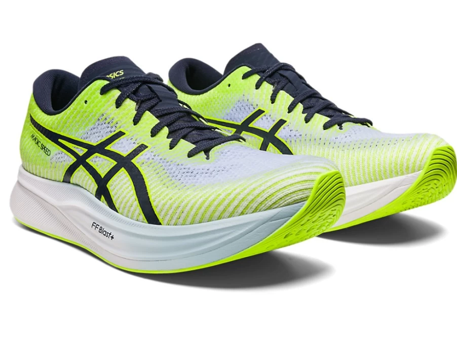 ASICS Men's Magic Speed 2 Running Shoes - Hazard Green/Midnight - Lightweight Performance Racing Sneakers